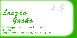 laszlo gasko business card